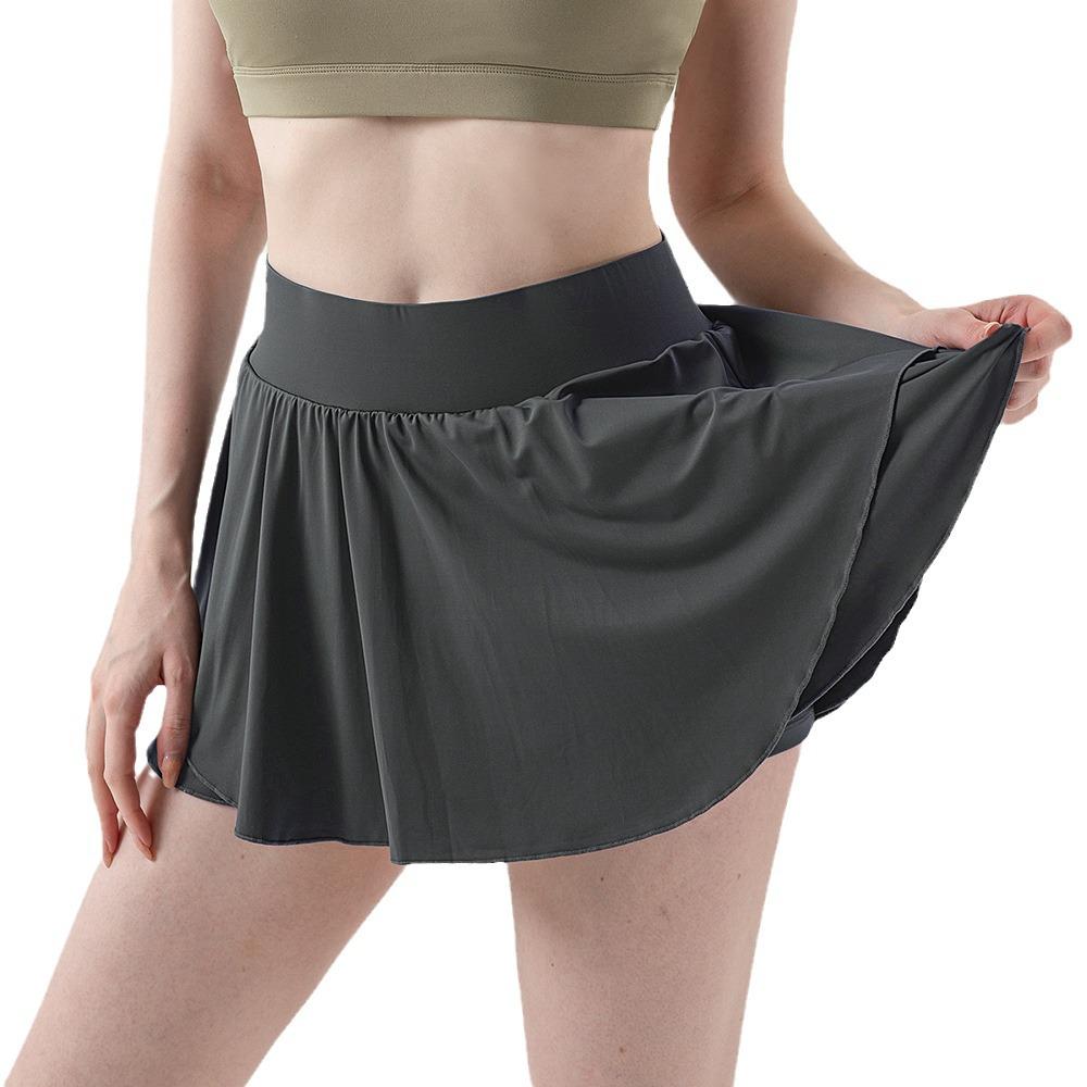 Damen Schnelltrocknender Sportrock: Anti-Exposition Tennis-, Badminton-, Lauf-, Yoga-Skort