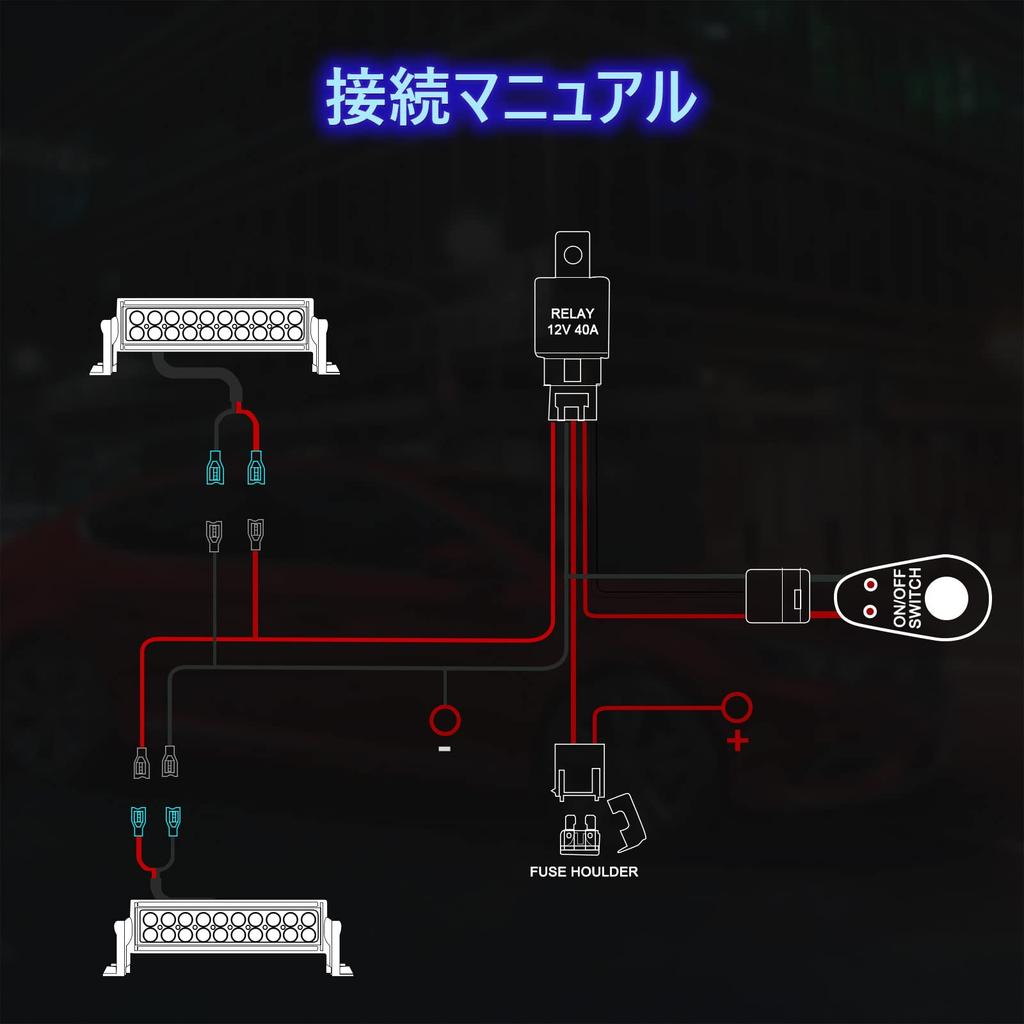 General purpose fog lamp with switch, work light, wiring kit