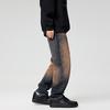 American old denim men's pants autumn and winter new high street straight jeans retro washed denim trousers men