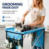 Routine Trimming Support Stand for Small Companion Animal Use, Fabric Grooming Bed with Metal Frame for Indoor Care