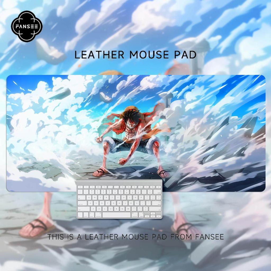 Premium Oversized Cartoon Animation Computer Desk Non-slip and Dirt-resistant Pad ONE PIECE Luffy Roronoa Zoro Leather Mouse Pad