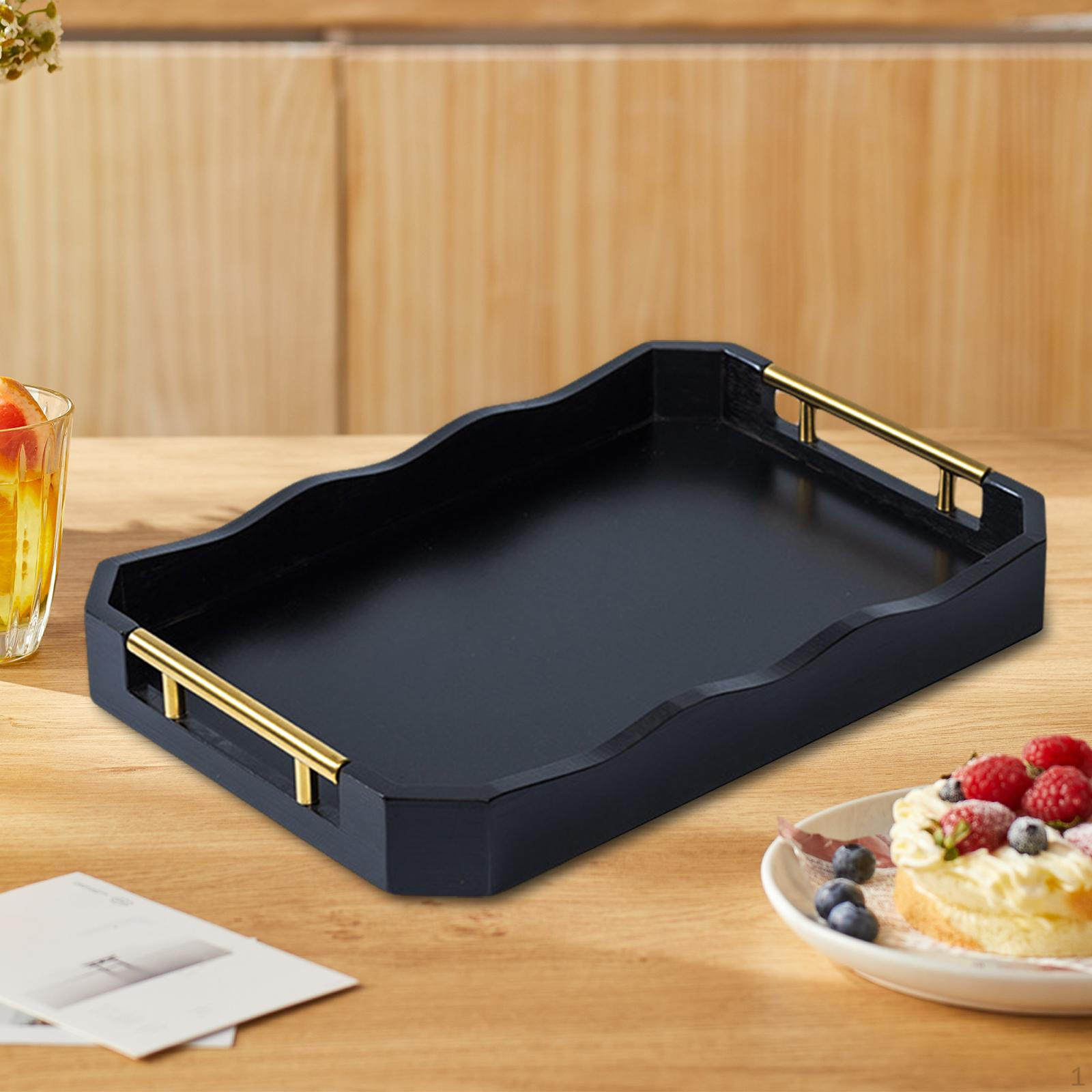 

Bamboo Serving Tray Tea Multipurpose Bread Pastry Platter S