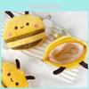 Adorable Bee Plush Coin Purse Soft Storage Bag For Headphones Lipstick Keys And More