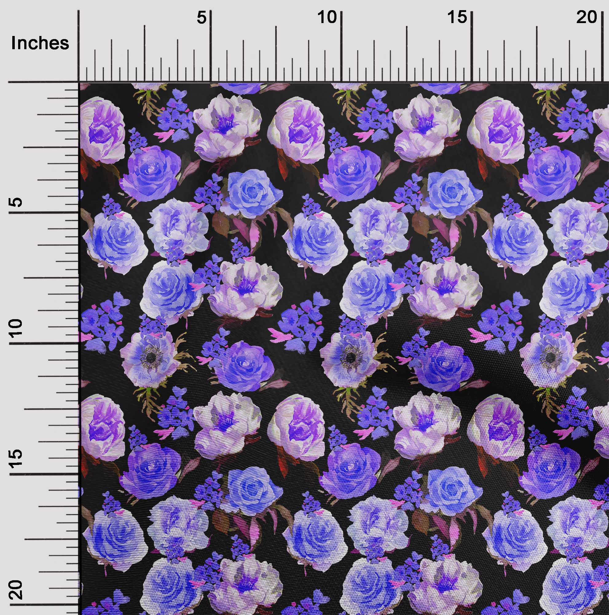 

OneOone Cotton Flex Lime Green Тканина з квітковим малюнком для шиття Тканина з принтом у дворі 40 дюймів 42 Inch Wide - Viscose Chiffon фіолетовий