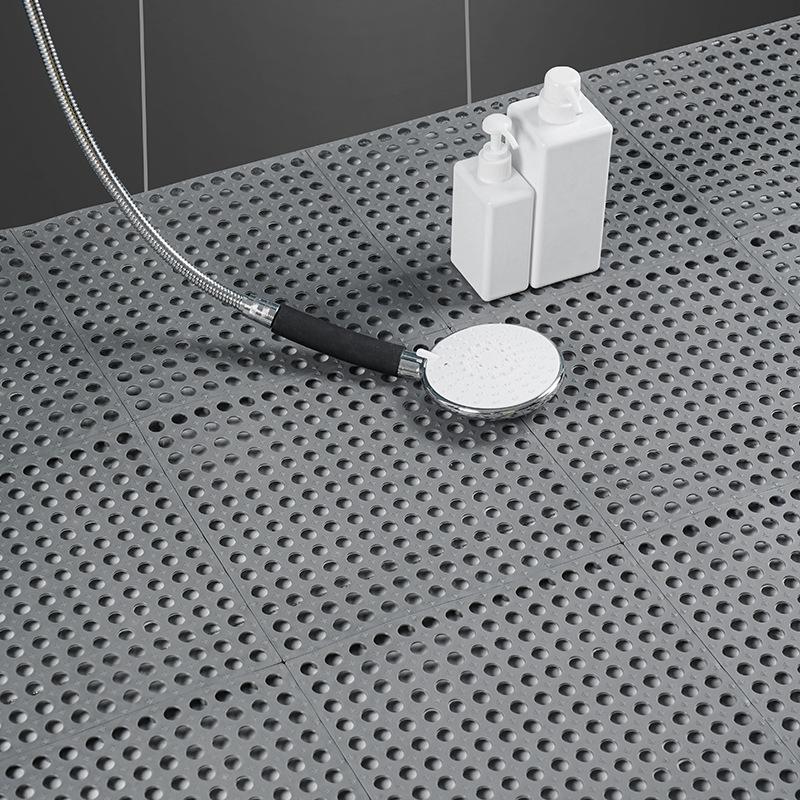 

Килимок для ванної кімнати протиковзкий Сплайсинговий килимок для ніг Побутовий туалет Душова кімната Килимок для підлоги у ванній кімнаті Новий водонепроникний килимок Зшивна підкладка для ніг 30X30cm темно-сірий