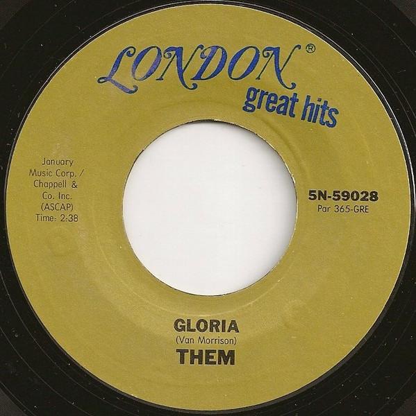 

7inch Record THEM - Gloria / Here Comes The Night 5N59028 LONDON US Rock Used
