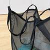 Storage Bag Large Capacity Mesh Tote Breathable Transparent Beach Bag for Swim Gym Shopping Foldable Compact Travel Bag Multipurpose Organizer