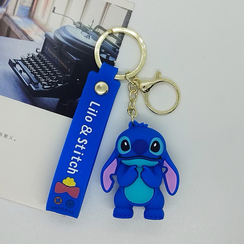 Cross Border Creative Cartoon Stitch Doll Keychain Bag Car Keychain Accessories Gift Wholesale Toys Anime Cartoon Frind Fashion