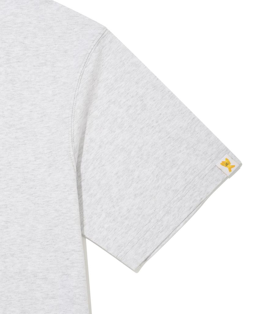 WACKY WILLY Kiki Vacation Graphic Short Sleeve T-Shirt Light Grey