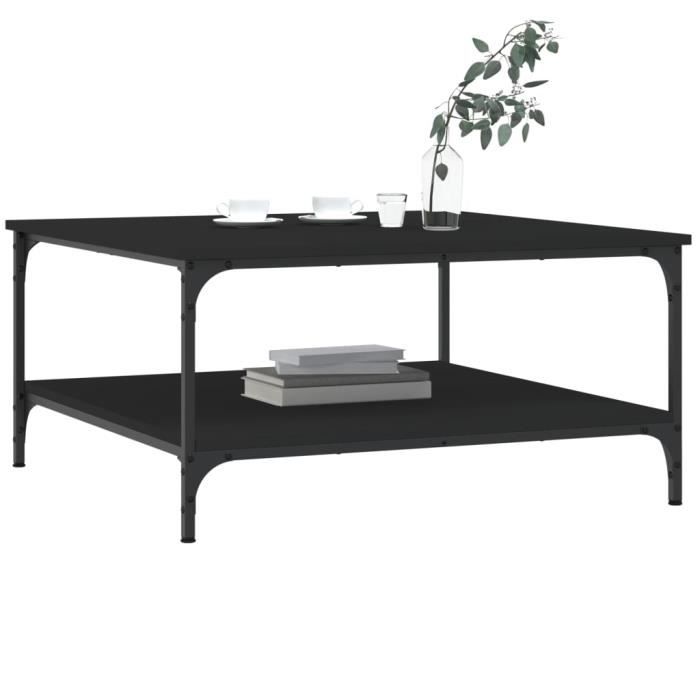 VidaXL Coffee Table Black 80x80x40 Cm Engineered Wood 832838