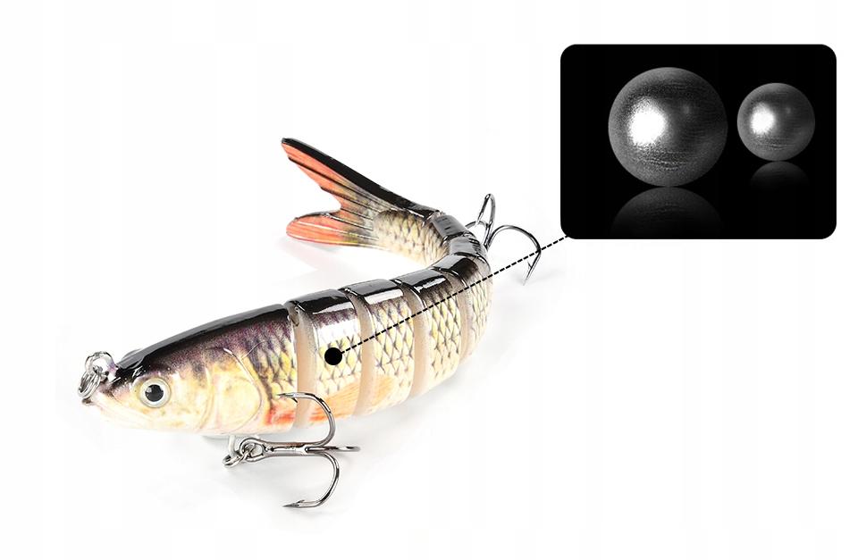 Wobbler Pike Zander Jointed F144 Gold-Silver