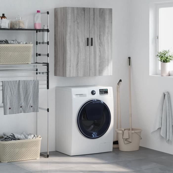 VidaXL Armoire murale sonoma gris 69,5x34x90 cm 828442