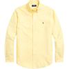 Polo Loose Solid Color Button Long Sleeve Shirt Men Shirts Yellow 710548535-005