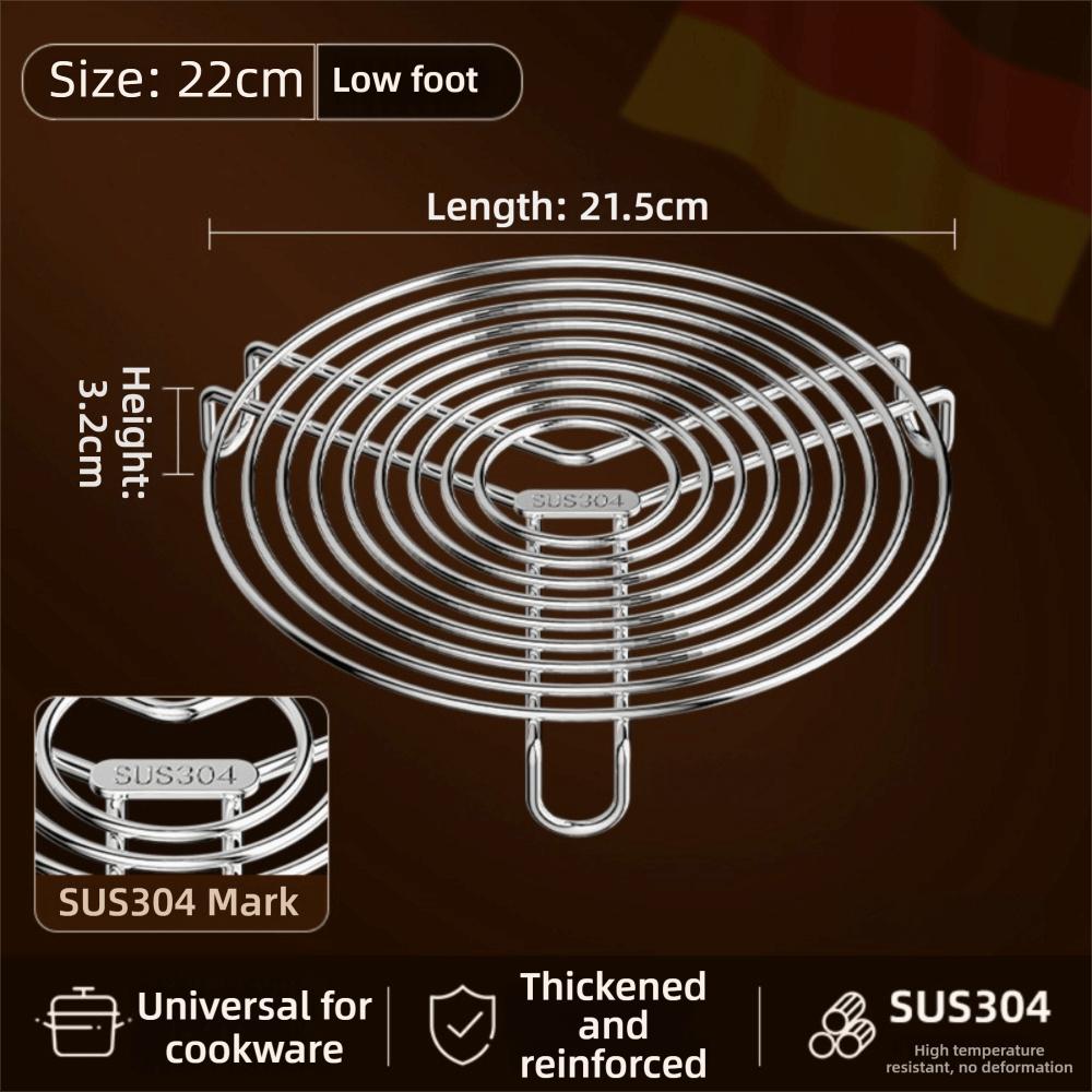Tablettständer 304 Edelstahl Dampfgarrost Rund Multifunktions-Kochrost Topf Dämpfeinsatz Küchenzubehör