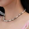 Dmoment (925 Silver) Dual Tone  Pearl Choker