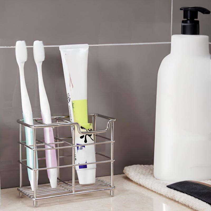 Home Toothbrush Holder For Bathroom Stainless Steel Toothpaste Holder Stand For Electric Toothbrush Stand Organizer Accessories