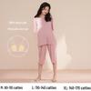 Women's Summer Short-Sleeve Modal Cotton Pajama Set with Chest Pad