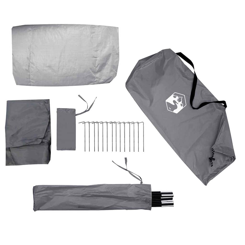 Tunnel Tent for 4 Persons Gray and Orange 318 x 275 x 140 cm
