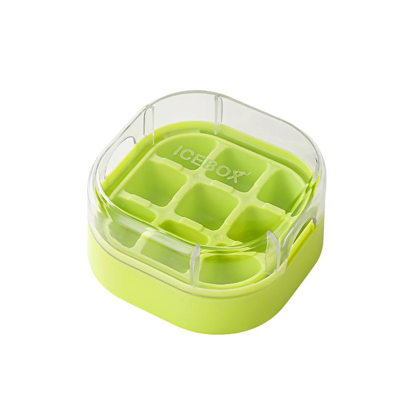 2 Pcs Small Homemade Frozen Ice Cube with LidPressing Ice CompartmentMini Ice Box