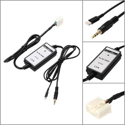 Pro Honda Acura 6pin Car 3,5mm Aux-in audio adaptér Nabíjení rozhraní USB pro iPhone5 6 6s 6plus
