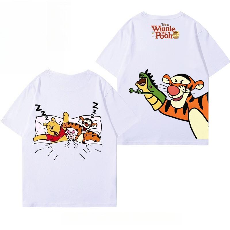 Tigger Winnie The Pooh Joint Shortsleeved Summer Boys and Girls Street Loose Tshirt Pure Cotton Skinfriendly Top