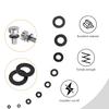 900pcs Black Nylon Insulating Flat Washer Set with Plastic Gasket