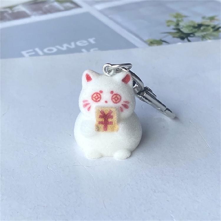 Soft Touch Plush Cat Keychain Handmade Cat Charm Pendant Bringing Fun and Good Fortune Suitable for Daily Party Use