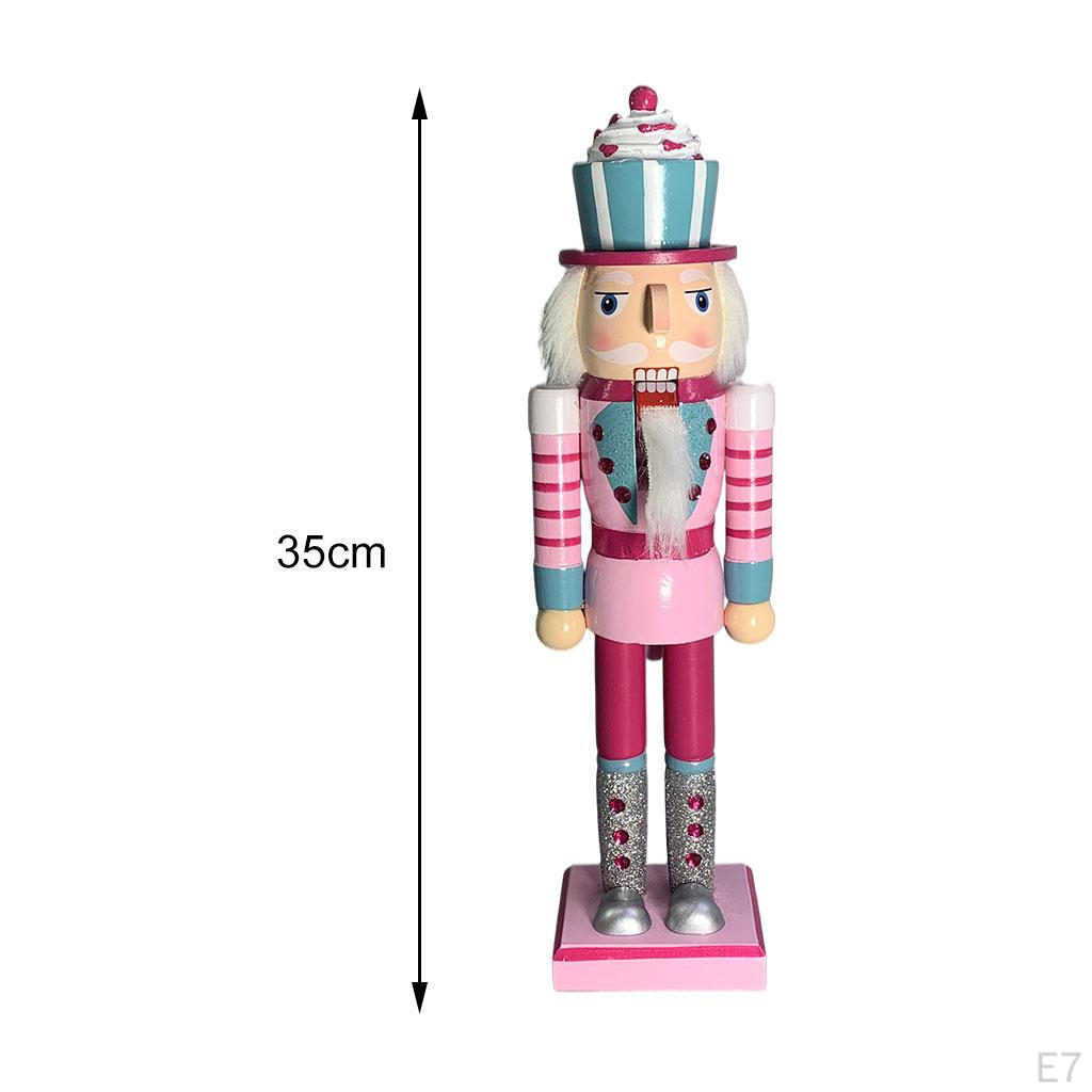 35cm Nutcracker Puppet Figure, Christmas Nutcrackers, Wooden Soldier Statue Toy, Ornament