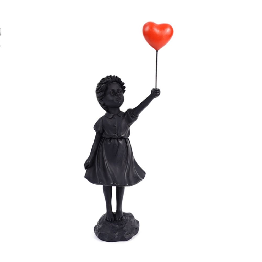 Resin Crafts Banksy Sculpture No Odor Flying Balloon Girl Figurine Art Sculpture   Home Accessories