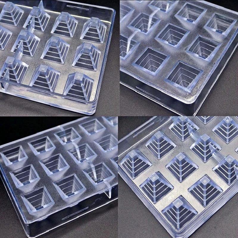 DIY Baking Mold Hard Plastic Pyramid Chocolate Mold 21 Creative Starry Sky Chocolate Mold