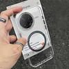 Case for Xiaomi POCO F7 Pro Ultra Minimal Semi-Transparent Magnetic Casing Raised Electroplated Lens Bezel Anti-Slip Drop Resistant Protective Shell