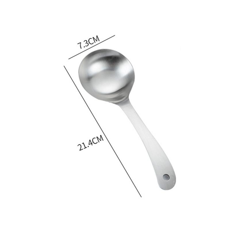 Stainless Steel Deepen Tablespoons Soup Ladle Long Handle Large Ramen Bouillon Spoon Kitchen Tableware Cooking Utensils