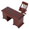 1:12   Furniture Model Wooden Desk Chair Children s Study Decoration Doll House Accessories
