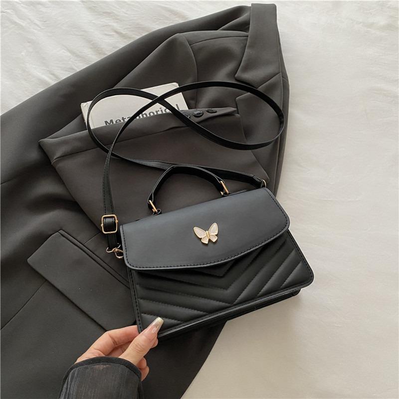 

Popular retro casual texture small bag women s new temperament butterfly niche shoulder messenger bag small square bag