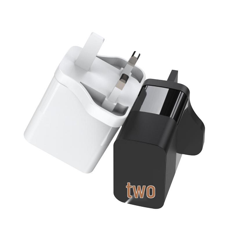 

33W Dual-Port GaN Charger with Type-C & USB - Fast Charging, UK/US/EU Certified UK Standard білий