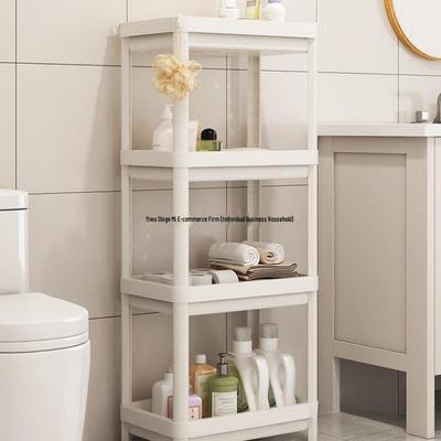 Carrito de Suelo Multicapa para Almacenamiento de Cosméticos y Snacks de Baño