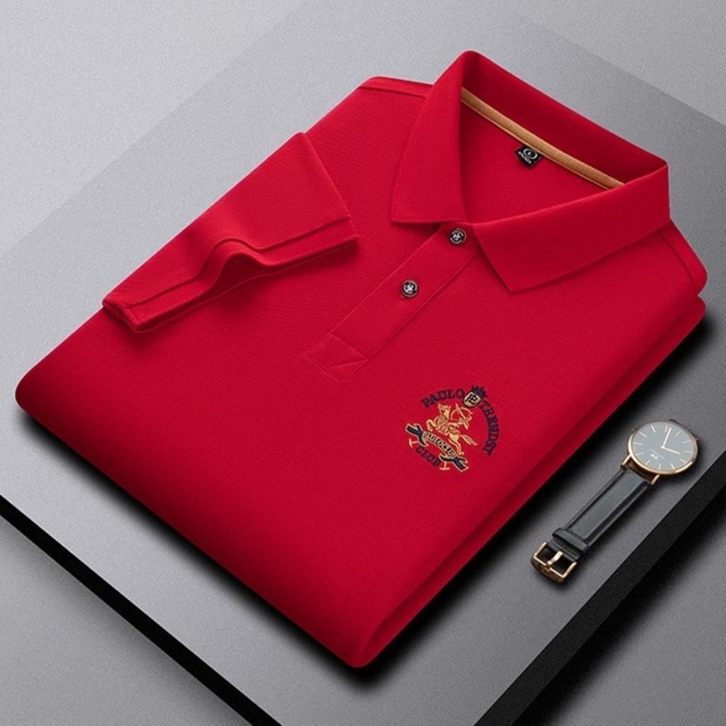 STORN Designer Brand Short Sleeve Polo Shirt Summer Best-selling Pony Letter Embroidered Solid Color Business Casual Men Lapel T-shirt