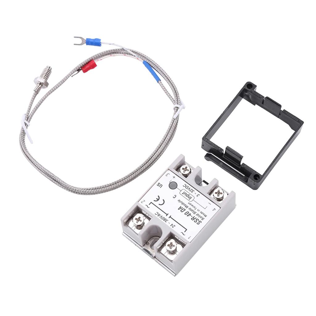 V geby Digital Thermostat Temperature Controller Relay Switch PID Temperature Controller Kit Alarm REX-C100 (0℃~1300℃)