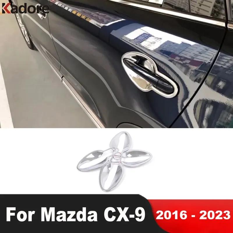 Car Accessories For Mazda CX9 CX-9 2016 2017 2018 Chrome Exterior Side Door Handle Bowl Cover Trim