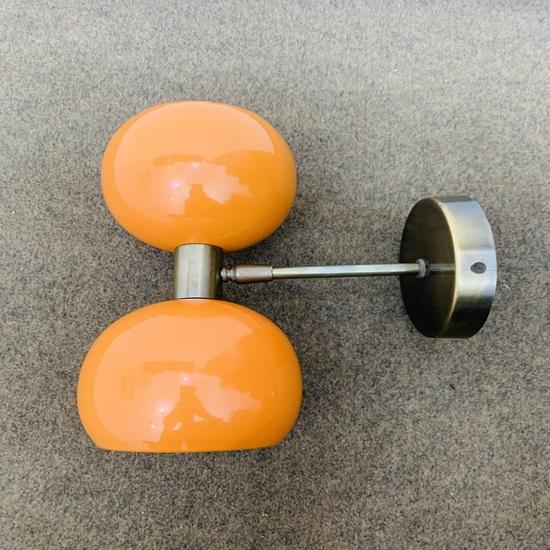 Kinkiet ścienny Diabolo Metal i mosiądz Styl Stilnovo Mosiężna oprawa ścienna Oświetlenie toaletki Oświetlenie sypialni