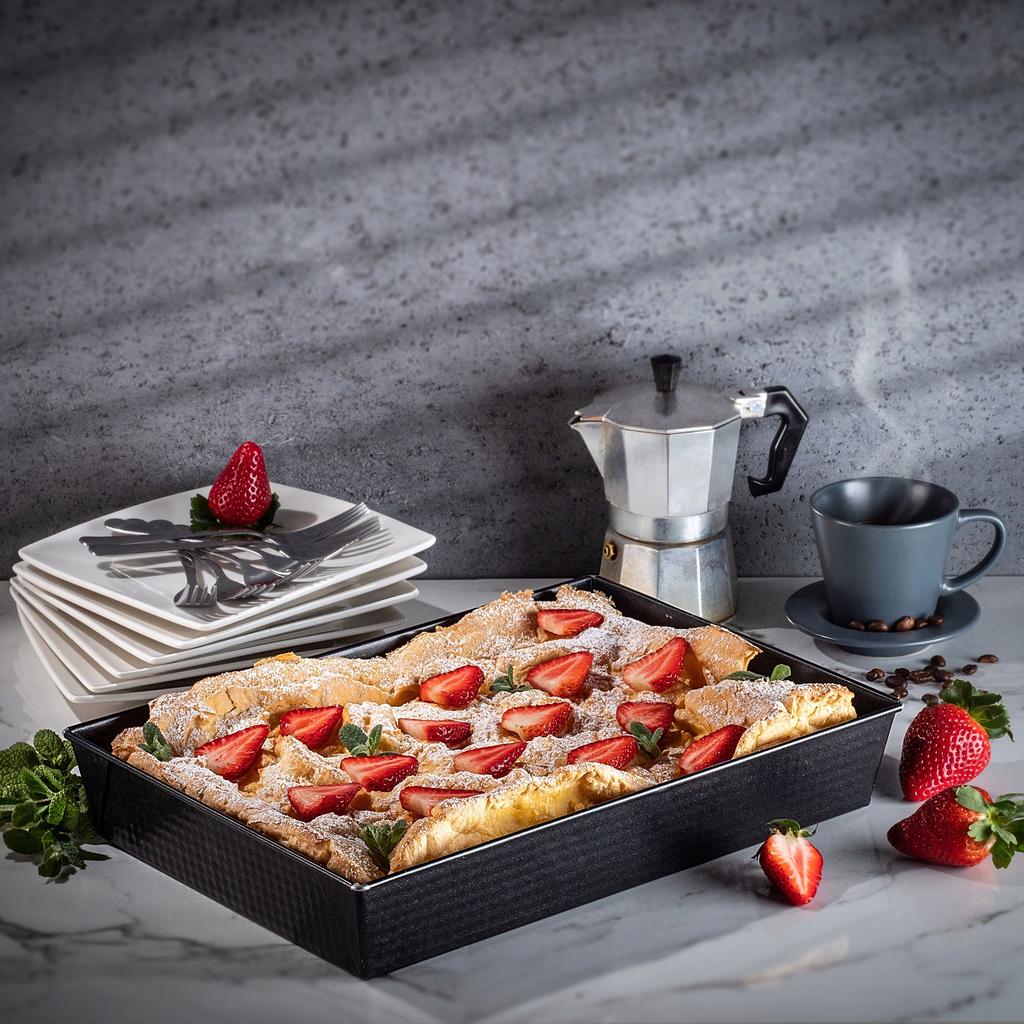 KADAX Blacha Forma Do Pieczenia Blaszki Tortownica XXL Zestaw 3szt Ciasta Blaszka