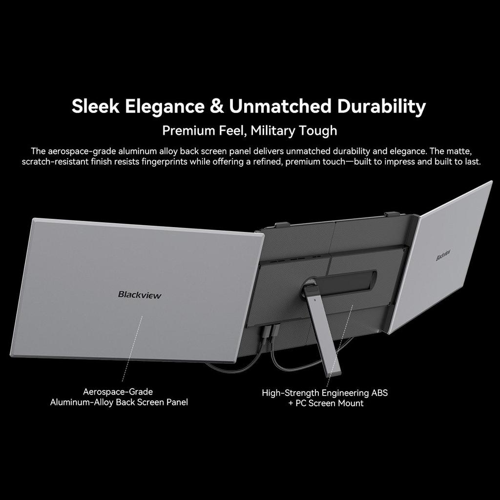 Blackview DCM8 15.3" Dual Portable Monitor — Ultra-Thin 4.6mm, 1.2kg, TÜV Low Blue Light