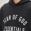 Fear of God Essentials Sudadera con Capucha Ajuste Varsity Años 90 Negro Vintage Tops para Hombre 192AS256571F