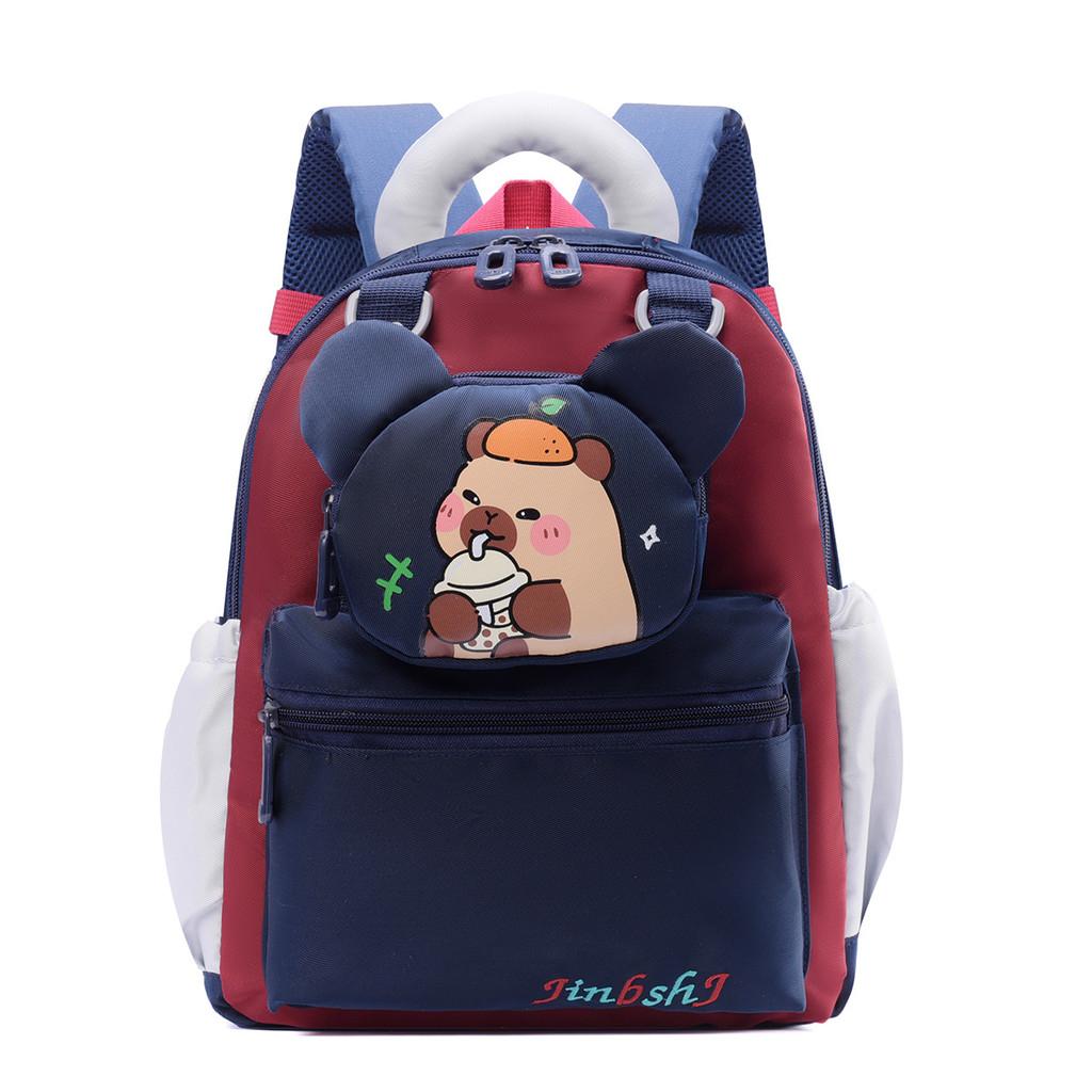 Preschooler School Bag With Cute Capybara Pattern And Ergonomic Arch Straps For Young Girls And Boys