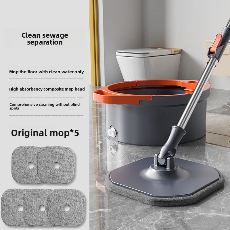 Rotating Mop, Hands-free Sewage Washing, Separated Floor , Household Automatic Dehydration, Drying and  Integrated Mop Bucket