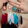 Bohemian Ethnic Style Feather Ear Hook Personality Temperament High Sense Earrings Exotic Accessories Fashion Earrings