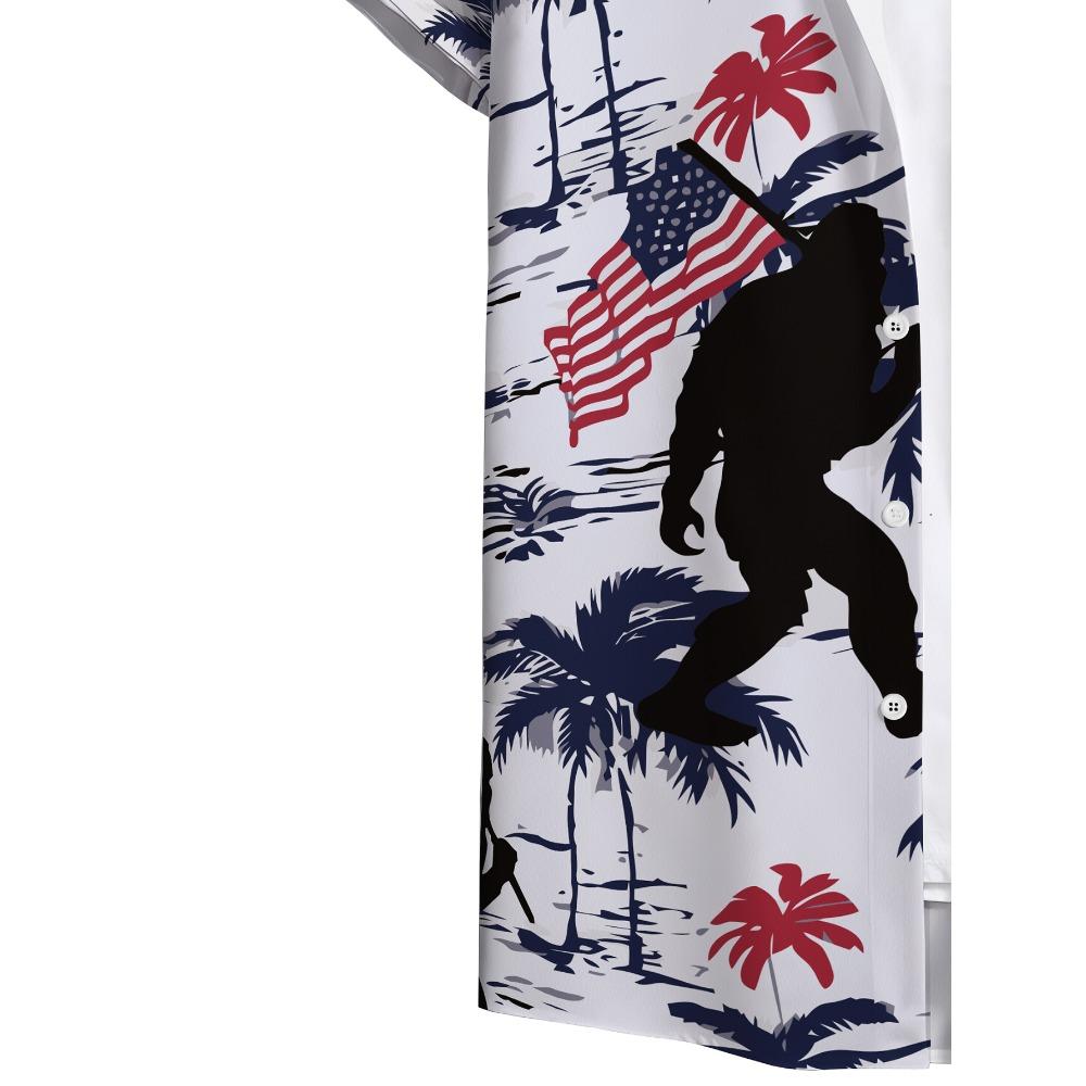 Men's Hawaiian Beach Button Loose Casual Short Sleeved Shirt, Fashionable and Informal Beach Shirt, Tropical Vacation Summer