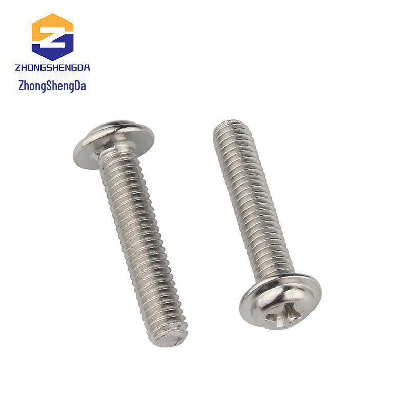 304 Stainless Steel Door Cabinet Handle with Cross Round Head and Pan Head Washer Screws (M2/M3/M4/M5)
