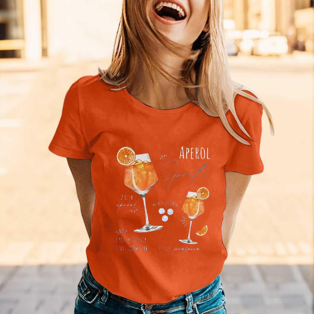 Summer Party Travel Short-sleeved T-shirts and Shirts, Weekend Casual Loose Vacation Shirts