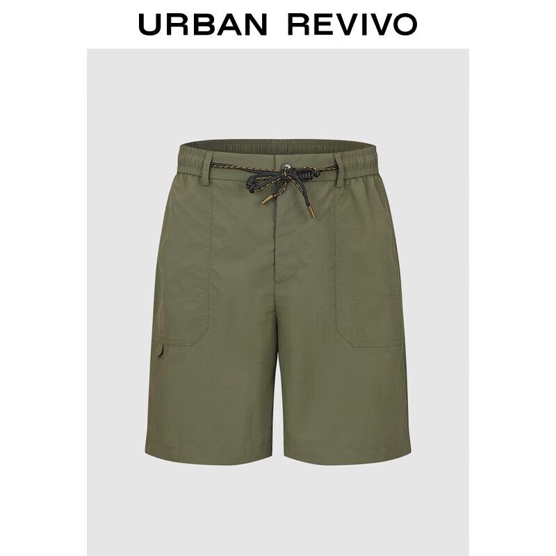 UR Men s Casual Half-Elastic Drawstring Shorts 32